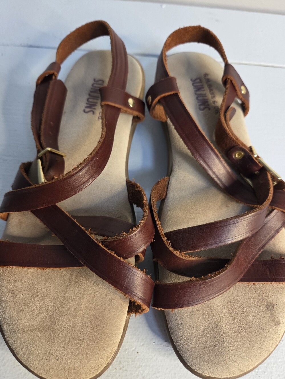 Bass Sunjuns Sandals Size 7